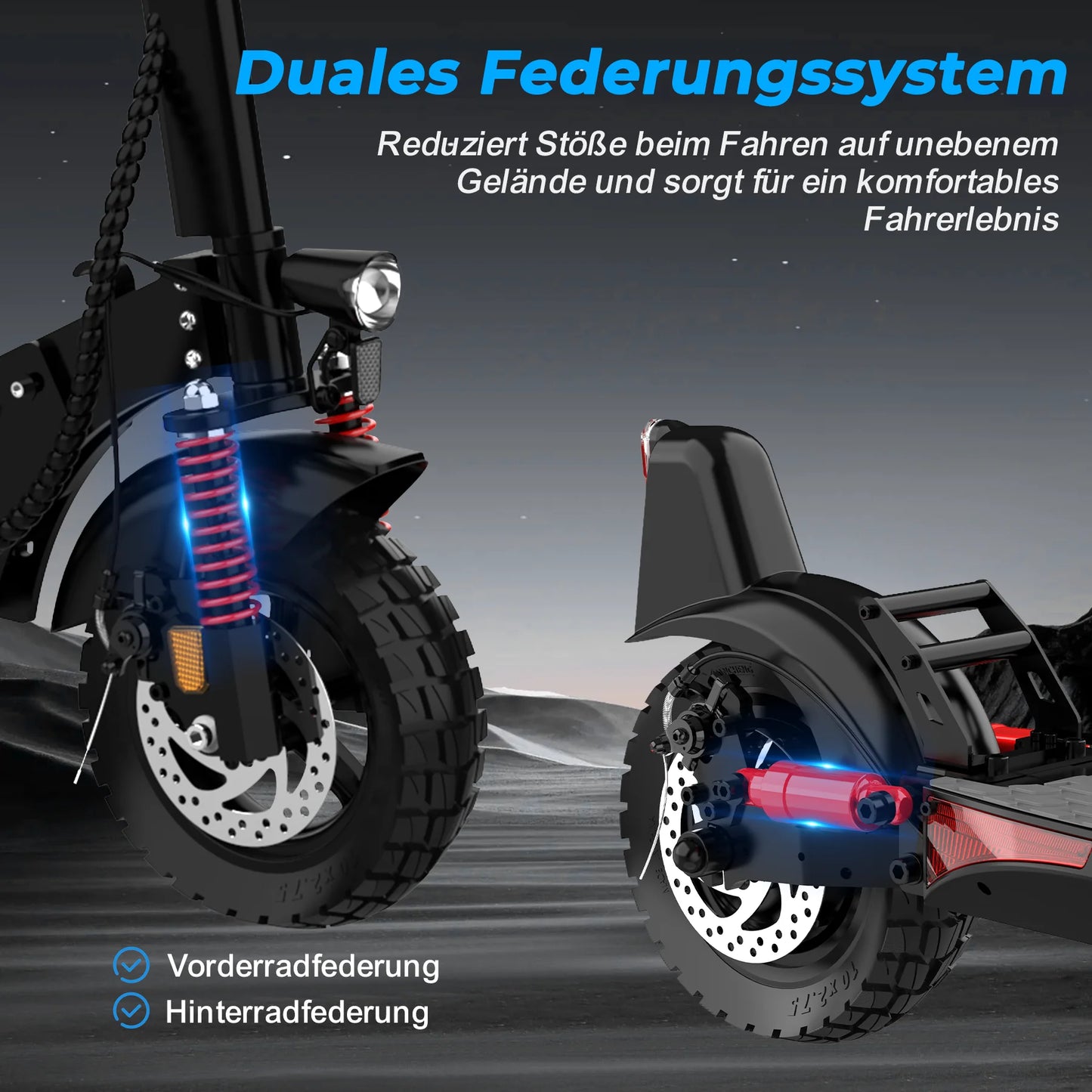 Hitway H9 PRO 48V 27Ah Batterie E‑Scooter mit ABE (Straßenzulassung)