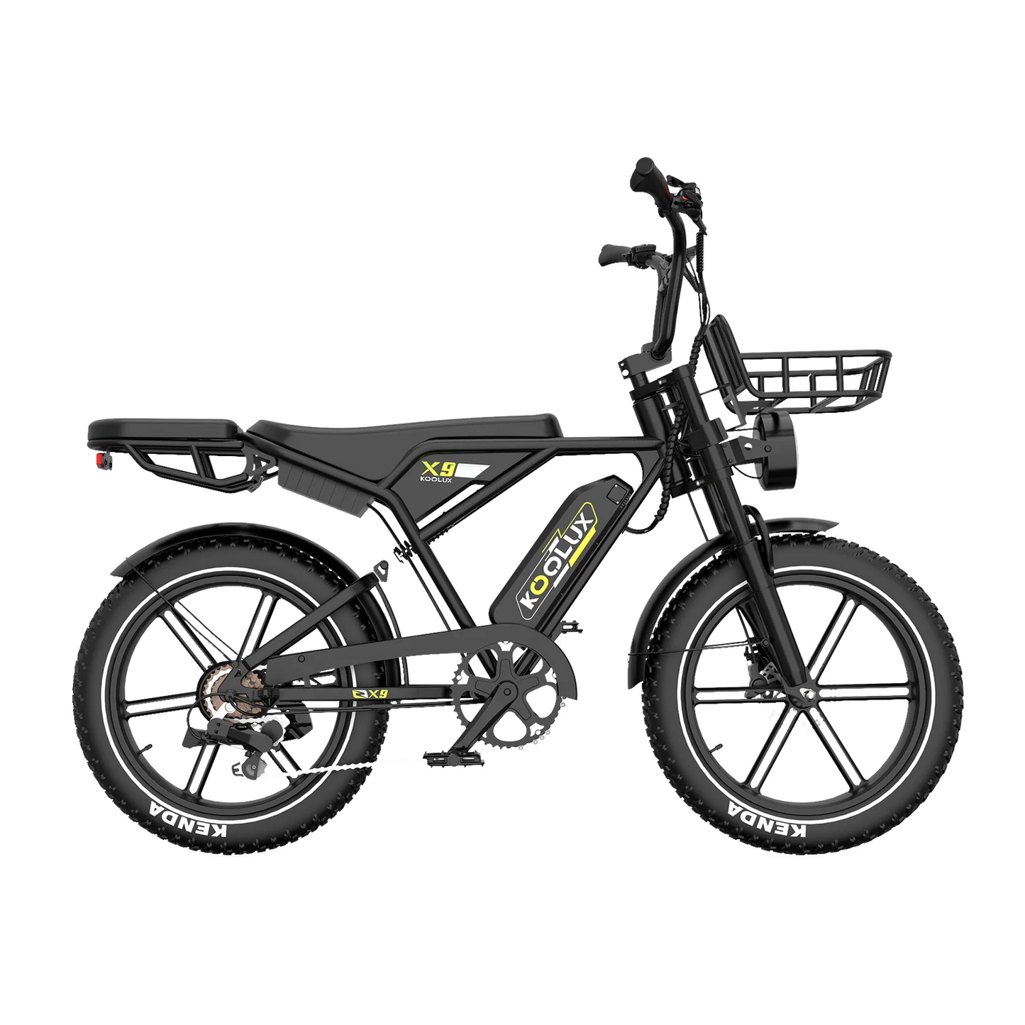 KOOLUX X9 Pro 750W Ebike Dual Battery 48V 15.6AH*2 20*4.0'' Tire Hydraulic Brakes Electric Bike