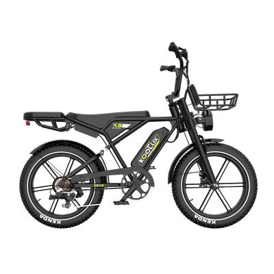 KOOLUX X9 Pro 750W Ebike Dual Battery 48V 15.6AH*2 20*4.0'' Tire Hydraulic Brakes Electric Bike