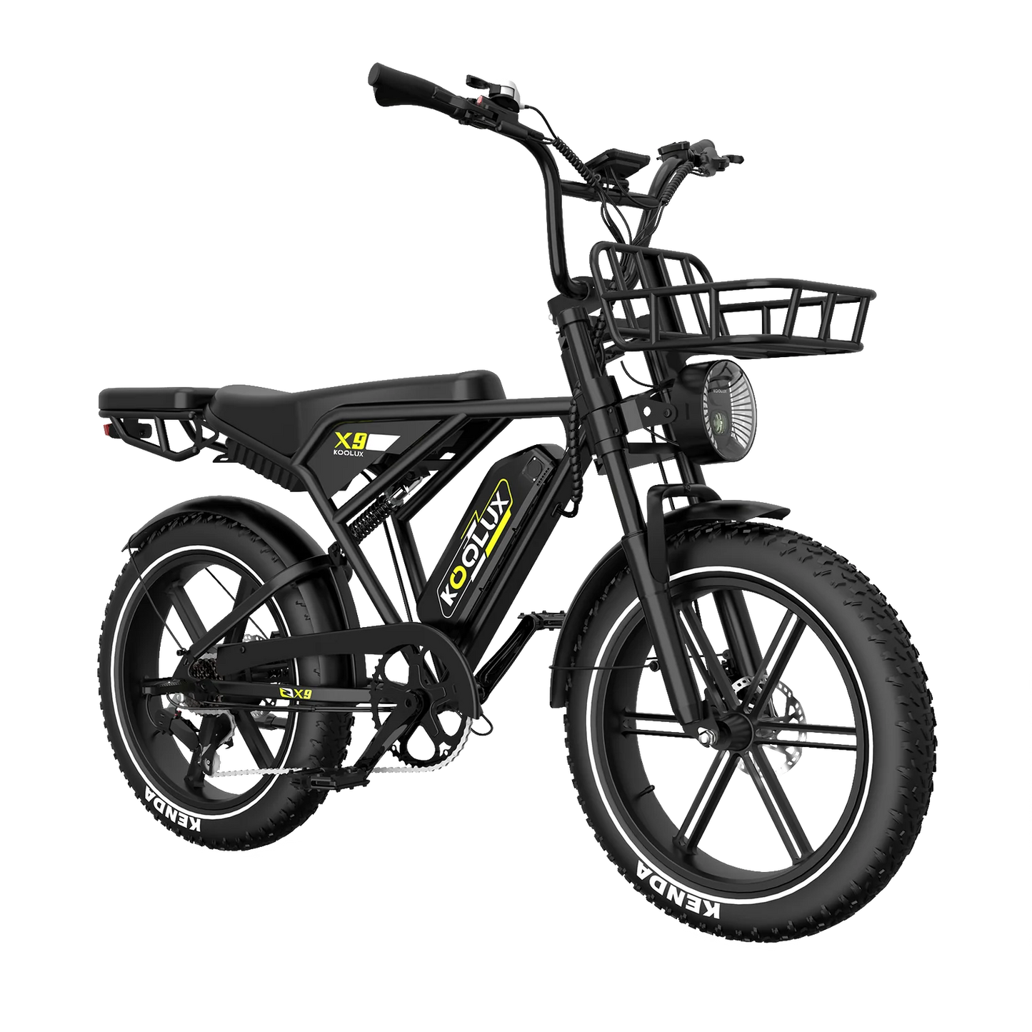 KOOLUX X9 Pro 750W Ebike Dual Battery 48V 15.6AH*2 20*4.0'' Tire Hydraulic Brakes Electric Bike