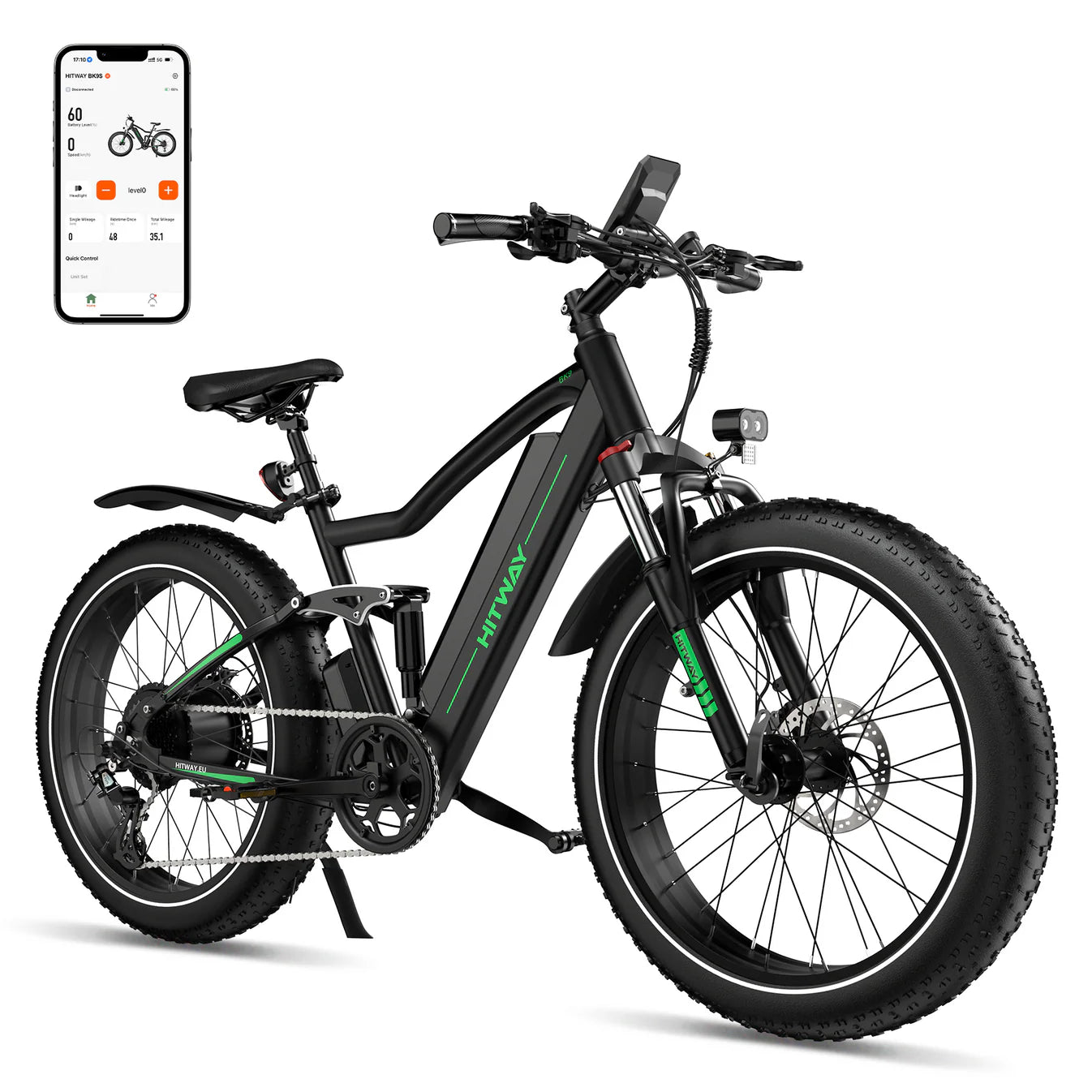 Hitway BK9S 720Wh 26×4.0 Inch Fat Tires Electric Bike