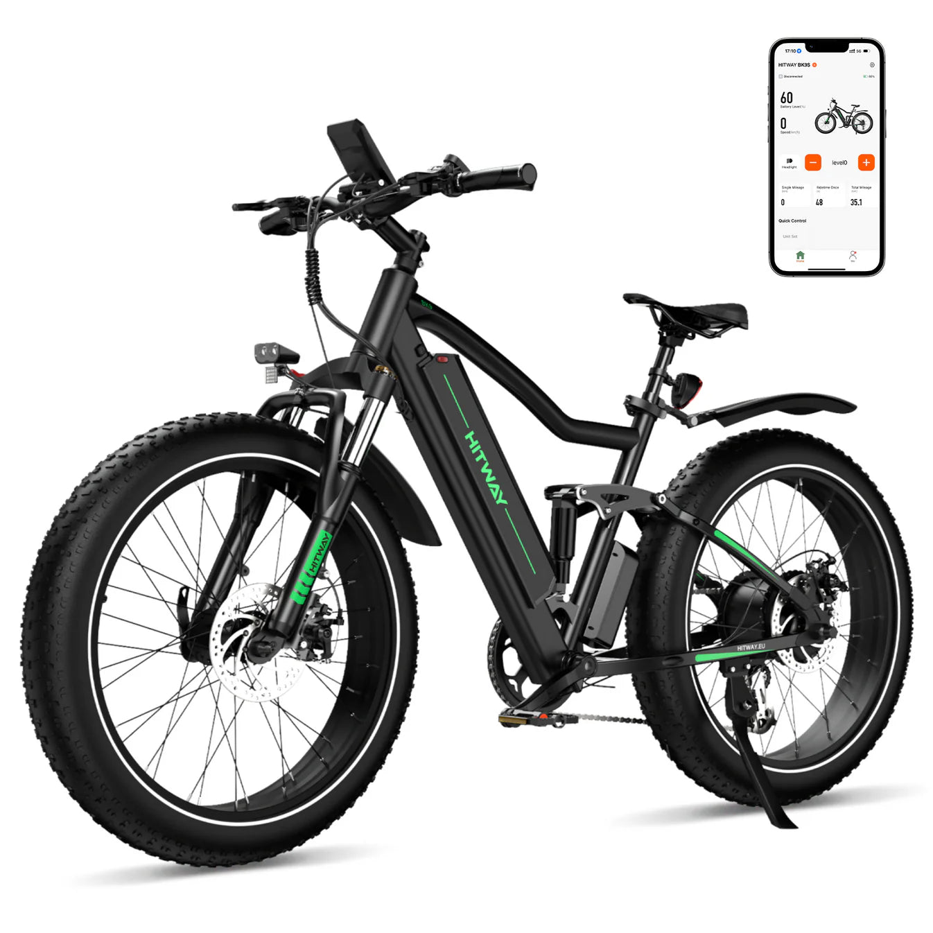 Hitway BK9S 720Wh 26×4.0 Inch Fat Tires Electric Bike
